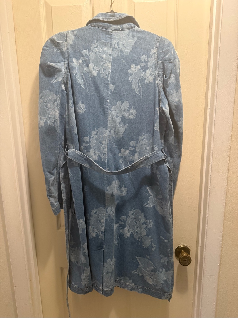 C Wonder by Christian Siriano Floral Denim Trench Coat - Picture 2 of 4